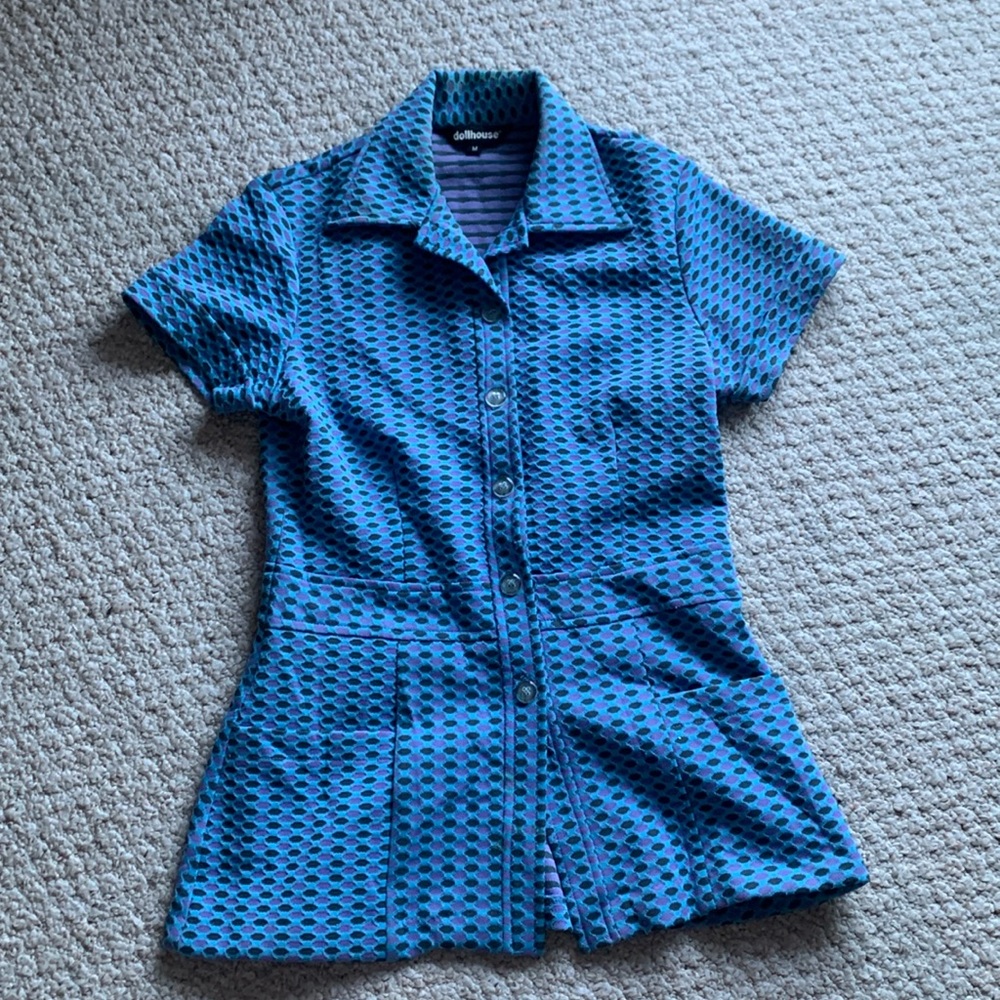 Dollhouse brand retro emo blazer babydoll button down jacket shirt ILLIG